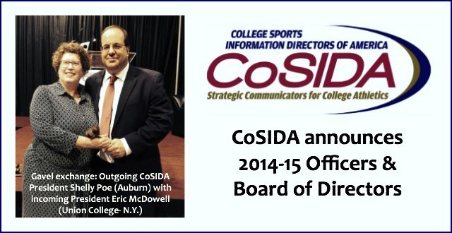 CoSIDA elects 2014-15 Officers and Board of Directors